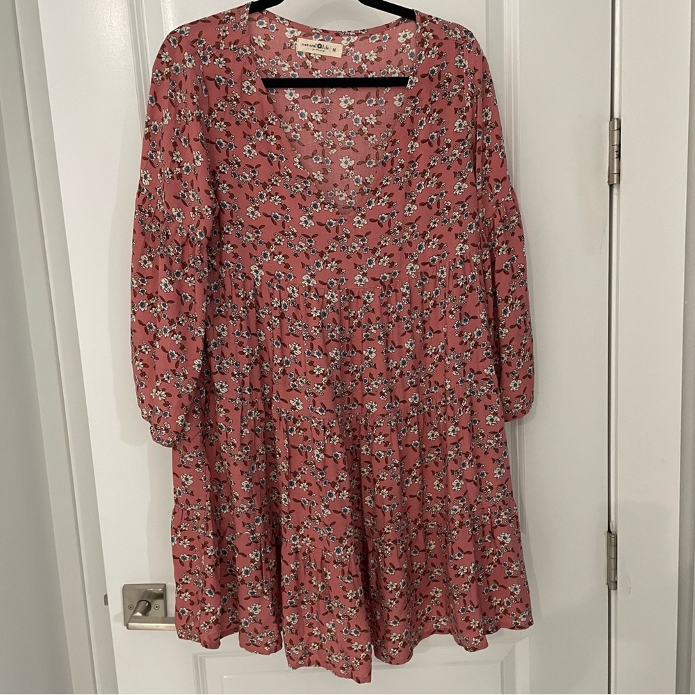 NATURAL LIFE Rose Pink Floral Mini Dress